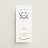 "Royal" - Wedding Programs in Cobalt by Petra Kern - Front