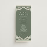 "Floral Diamond" - Wedding Programs in Eucalyptus by Katharine Watson - Front