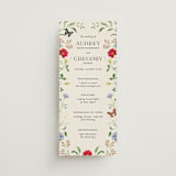 "Wild meadow" - Wedding Programs in Elder Flower by Sarah Knight - Front