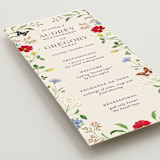 "Wild meadow" - Wedding Programs in Elder Flower by Sarah Knight - Detail