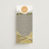 "Valley of the Moon" - Wedding Programs in Sage by Shiny Penny Studio - Front