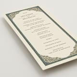 "Century" - Wedding Programs in Robins Egg by Jen Owens - Detail