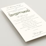 "Vineyard" - Wedding Programs in Olive by Sarah Brown - Detail