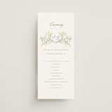 "Monogrammed" - Wedding Programs in Spring by Petra Kern - Front