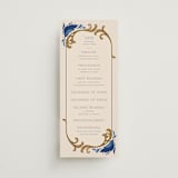 "Gilded" - Wedding Programs in Cerulean by GeekInk Design - Front