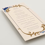 "Gilded" - Wedding Programs in Cerulean by GeekInk Design - Detail
