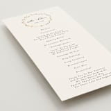 "delicate florals" - Wedding Programs in Snow by Lori Wemple - Detail