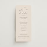 "Bow" - Wedding Programs in Tuxedo by Corinne Malesic - Front