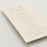 "Bow" - Wedding Programs in Tuxedo by Corinne Malesic - Detail
