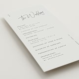 "Signature Script" - Wedding Programs in Mint by Michelle Taylor - Detail