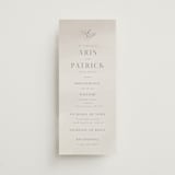 "Regal" - Wedding Programs in Snow by Melinda Denison - Front