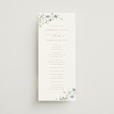 "Sweeping Meadow" - Wedding Programs in Aquamarine by Everett Paper Goods - Front