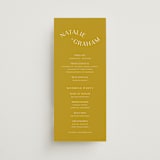"Swoop" - Wedding Programs in Marigold by Stacey Day - Front