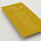 "Swoop" - Wedding Programs in Marigold by Stacey Day - Detail