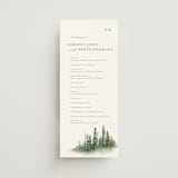 "Somerset" - Wedding Programs in Evergreen by Melanie Kosuge - Front