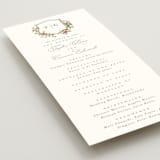 "Foliage Crest" - Wedding Programs in Mulberry by Everett Paper Goods - Detail