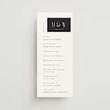 "Wedding Editorial" - Wedding Programs in Tuxedo by Ana de Sousa - Front
