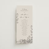 "etched floral" - Wedding Programs in Stone by Phrosné Barwood - Front