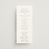"Grande" - Wedding Programs in Cotton by Carolyn Nicks - Front
