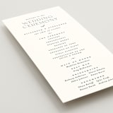 "Grande" - Wedding Programs in Cotton by Carolyn Nicks - Detail