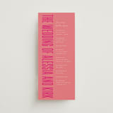 "Pop Romance" - Wedding Programs in Fruit Punch by Ashley DeMeyere - Front