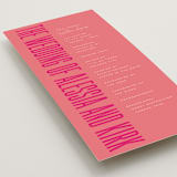 "Pop Romance" - Wedding Programs in Fruit Punch by Ashley DeMeyere - Detail