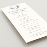 "watercolor flowers crest" - Wedding Programs in Dusty Blue by Cass Loh - Detail