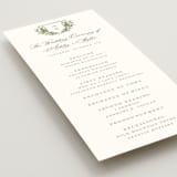 "watercolor flowers crest" - Wedding Programs in Moss by Cass Loh - Detail