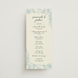 "Bloom" - Wedding Programs in Waterfall by Kelly Watkins - Front