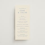"Brooklyn" - Wedding Programs in Cerulean by Ellen Schlegelmilch - Front