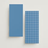"Brooklyn" - Wedding Programs in Cerulean by Ellen Schlegelmilch - Back of Card Options