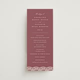"Chantilly" - Wedding Programs in Mauve by Erica Krystek - Front