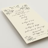 "Sundaland Gardens" - Wedding Programs in Ivory by Ani Somi - Detail