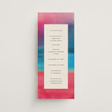 "At Dusk" - Wedding Programs in Sunset by Sumak Studio - Front
