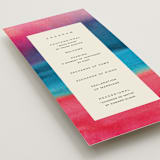 "At Dusk" - Wedding Programs in Sunset by Sumak Studio - Detail