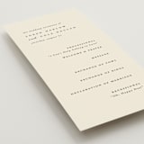 "Simply" - Wedding Programs in Linen by Brianne Larsen - Detail