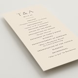 "In Love" - Wedding Programs in Linen by Vanessa Doyle - Detail