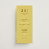 "Antique Ribbon" - Wedding Programs in Citrine by Olivia Kanaley Inman - Front