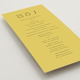 "Antique Ribbon" - Wedding Programs in Citrine by Olivia Kanaley Inman - Detail