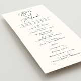 "Belle Romance" - Wedding Programs in Onyx by Katherine Moynagh - Detail