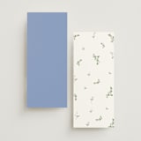 "Sweethearts" - Wedding Programs in Periwinkle by Design Lotus - Back of Card Options