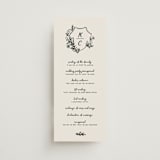 "Botanical Crest" - Wedding Programs in Ink by Kelly Watkins - Front