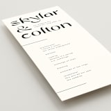 "Marcona" - Wedding Programs in Ink by Blustery August - Detail