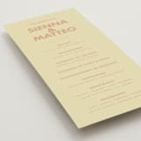 "Sienna" - Wedding Programs in Salmon by Ellen Schlegelmilch - Detail