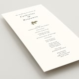 "Vintage Roses" - Wedding Programs in Snow by Tara Grangroth - Detail