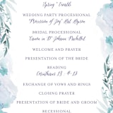 "Big Blooms" - Wedding Programs in Dew by Grace Kreinbrink - Detail