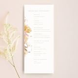 "Garden" - Wedding Programs in Peach by Lori Wemple - Front