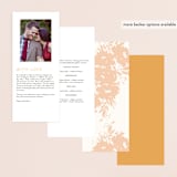 "Garden" - Wedding Programs in Peach by Lori Wemple - Back of Card Options