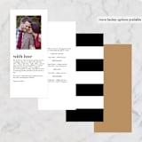 "Fashion District" - Wedding Programs in Black Tie by Jill Means - Back of Card Options