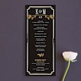 "Inked" - Wedding Programs in Honey Bee by GeekInk Design - Front